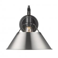  3306-1W BLK-PW - Orwell 1-Light Wall Sconce in Matte Black with Pewter